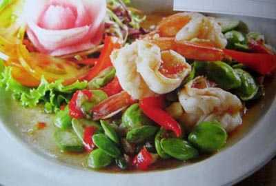 กุ้งผัดสะตอ